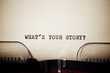© WINDCOLORS - What`s your story question