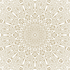  Oriental Gold Pattern - Seamless vector