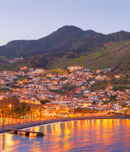 Madeira coast town twilight...