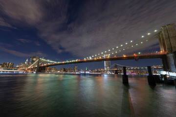 Canvas Print - Brooklyn Bridge by night