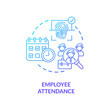 © bsd studio - Employee attendance concept icon. Simple biometrics usage in everyday life. Smart futuristic scanning system ideas idea thin line illustration. Vector isolated outline RGB color drawing