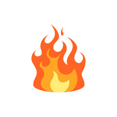 Wall Mural - simple vector flame icon in flat style