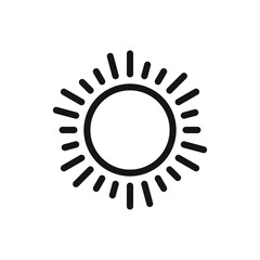 Wall Mural - sun icon vector isolated, sun symbol