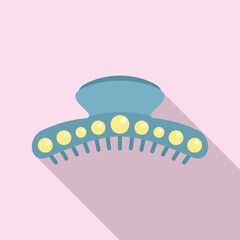 Poster - Pin barrette icon. Flat illustration of pin barrette vector icon for web design