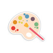 © DAVIDS - Isolated paint palette icon with a paintbrush - Vector illustration