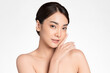 © kitthanes - Beautiful young asian woman with clean fresh skin on white background, Face care, Facial treatment, Cosmetology, beauty and spa, Asian women portrait