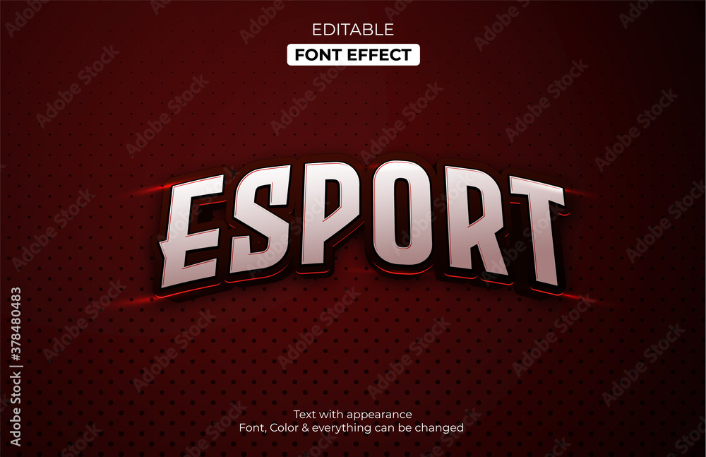 Gaming esport style text effect, Editable text effect Stock Vector ...