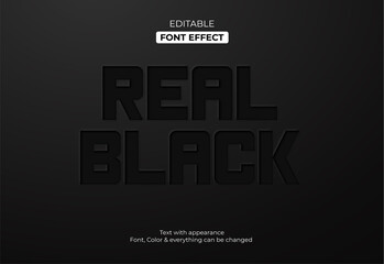 Wall Mural - deep black editable font effect
