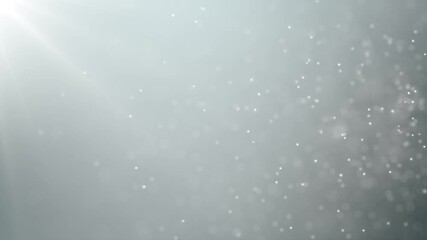 Wall Mural - Clean white particle background with beautiful light aura. White particles fly around for a modern event theme.