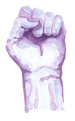 hand fist protest edinstovo watercolor