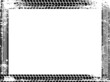 © miloje - Tire Track. Grunge Banner. tread. Vector Print Textured