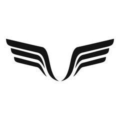 Wall Mural - sign wings icon. simple illustration of sign wings vector icon for web design isolated on white back