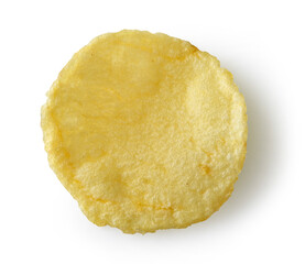 Poster - potato chip on white background