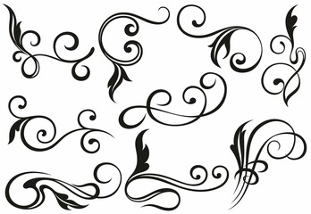 Wall Mural - floral elements for design. decorative element
