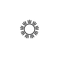 Wall Mural - sun icon vector isolated, sun symbol