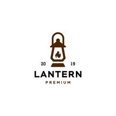 classic lantern gas fire, street lamp, lantern post, classic lamp logo icon design , restaurant vint