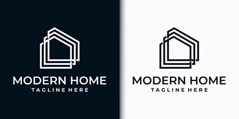 Abstract logo real estate, building, apartment, architect, with two versions