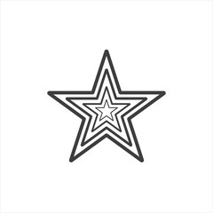 Wall Mural - gray star - vector icon on white background EPS10