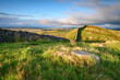 Hadrians Wall Trig Point on Winshield Crags, is a UNESCO World Heritage Site in the beautiful Northumberland National Park, popular with walkers along the Hadrian's Wall Path and Pennine Way