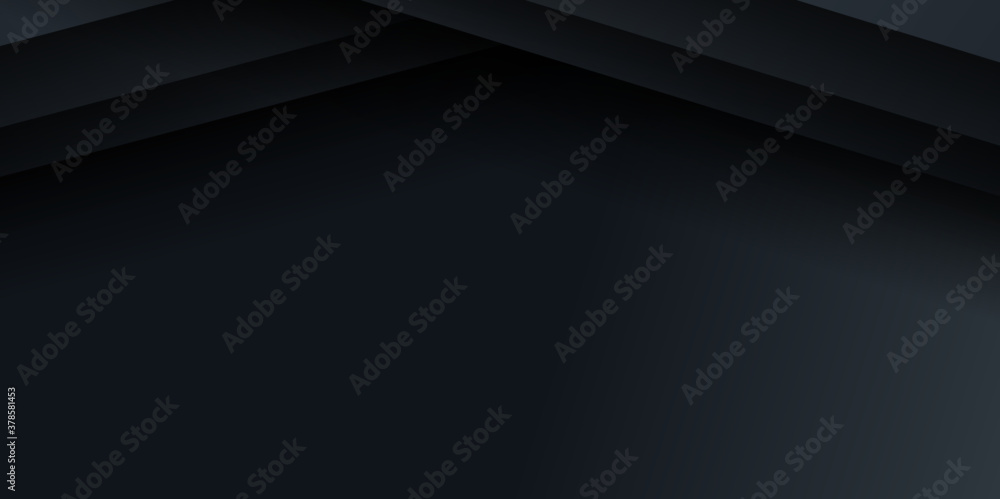 Vector de Stock Dark deep black dynamic abstract vector background with ...