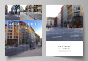 Poster - vector layout of a4 cover mockups design templates for brochure, flyer, booklet, cover design, book 