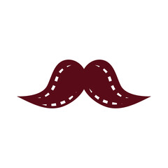 Canvas Print - mustache hipster fashion trendy icon flat style