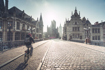 Wall Mural - Historic houses in Ghent, Belgium