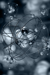 Wall Mural - atomic particle 3d illustration