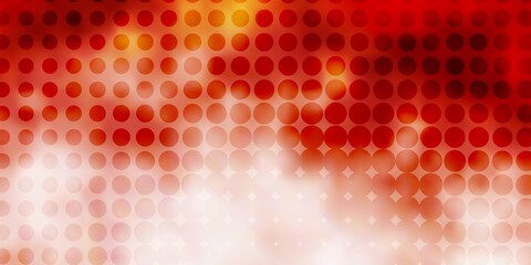 light red vector layout with circle shapes. illustration with set of shining colorful abstract spher