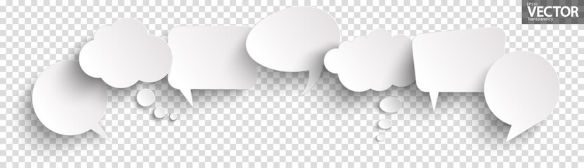 Wall Mural - sticker speech bubbles with shadow