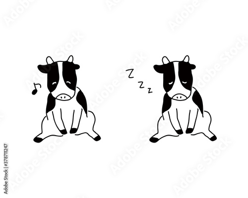 牛の手書きイラストのセット かわいい シルエット 丑 シンプル Stock ベクター Adobe Stock 牛の手書きイラストのセット かわいい シルエット 丑 シンプル Stock ベクター Adobe Stock
