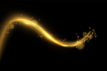 Poster - Shimmering waves with light effect isolated