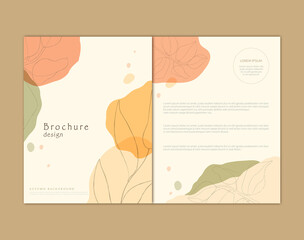 Wall Mural - Event Illustration Brochure 06 : autumn pattern brochure