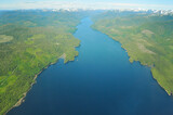 Fototapeta Dmuchawce - Misty Fjords aerial view, Ketchikan Alaska