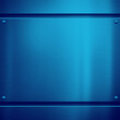 © SappawatS - Abstract metallic blue design innovation concept layout background. 3D rendering. Metallic background silver blue. Blue metal technology horizontal background with polished, brushed texture, chrome