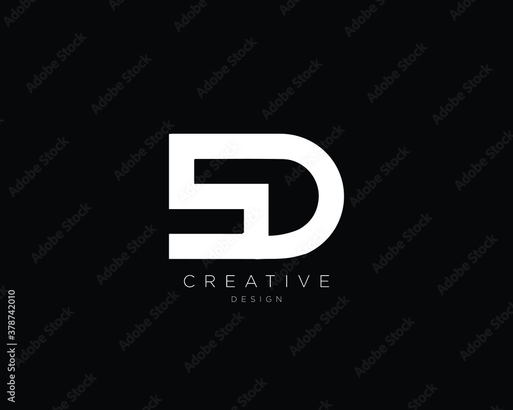 Professional and Minimalist Letter SD Logo Design, Editable in Vector ...