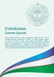 © Виталий Салин - Flag of Uzbekistan, Republic of Uzbekistan. Template for award design, an official document with the flag of Uzbekistan. Bright, colorful vector illustration
