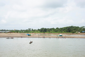 Quibdo, Choco, Colombia. March 6, 2019. Beaches near the Atrato River