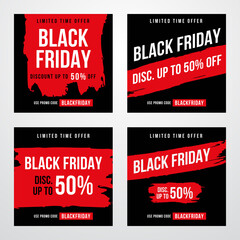 Wall Mural - Black friday Banner Bundle Set Collection