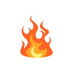 Wall Mural - simple vector flame icon in flat style