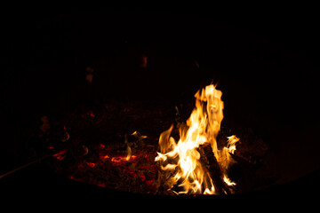 Fire at night