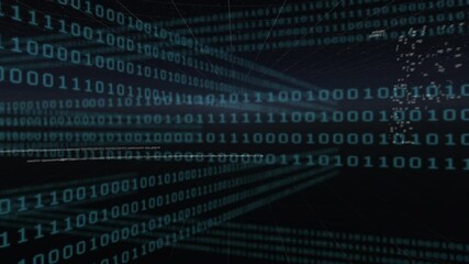 Binary coding against blue background