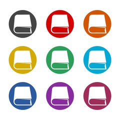 Poster - Open book icon, color set