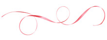 Curled Pink Ribbon