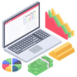 © Vectors Market - Financial data chart isometric icon
