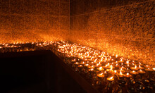 Holy Butter Lamps In A Monastery