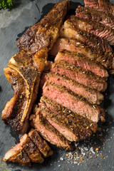 Canvas Print - Grass Fed Cooked Ribeye Steak