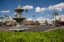 Fountain At The Roadside, Scottsdale, Phoenix, Maricopa County, Arizona, USA