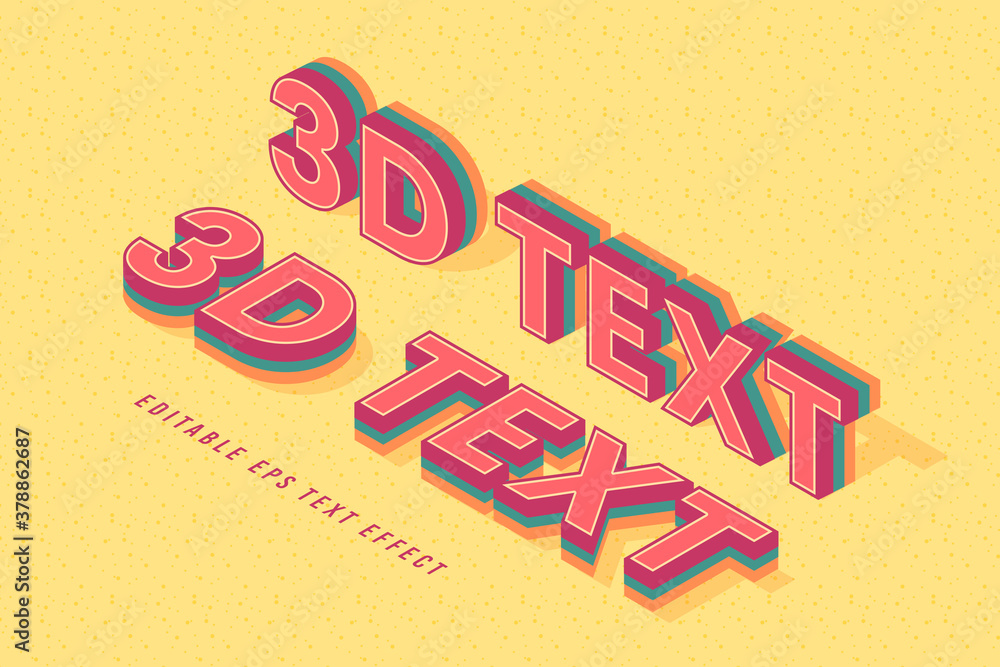 decorative 3d text Font and Alphabet vector Stock Vector | Adobe Stock
