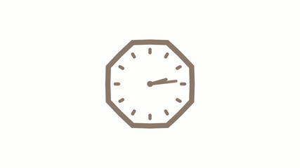 New counting down 12 hours clock icon on white background